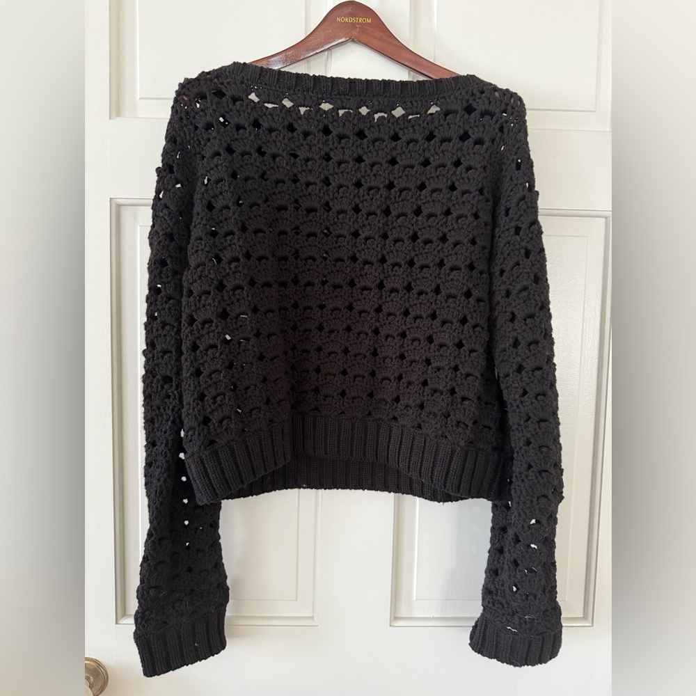Rachel Comey Black Crochet Sweater - size  L